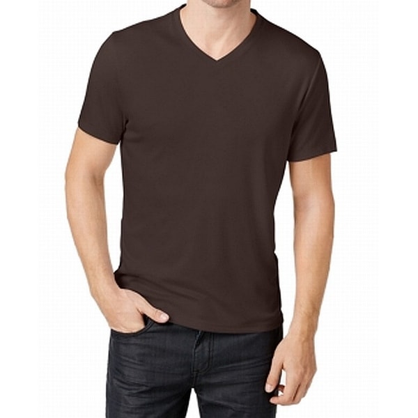 alfani slim fit stretch v neck