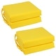 preview thumbnail 79 of 79, 16-inch Square Indoor Twill Chair Cushions (Set of 2 or 4) - 16 x 16 Set of 4 - Sunset