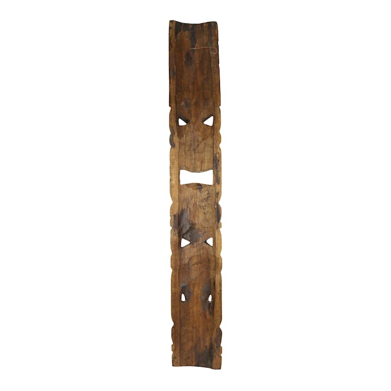 Zeckos Double Tiki Mask Totem Wall Decor Sculpture 40 Inch (Set Of 5)