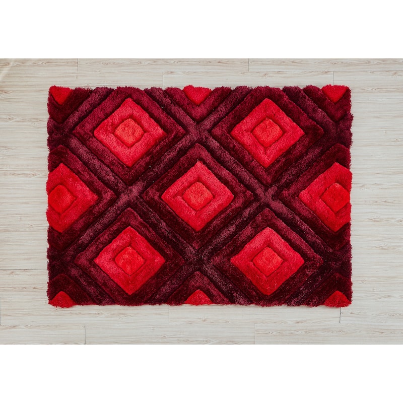 Mateos Collection Red Area Rug
