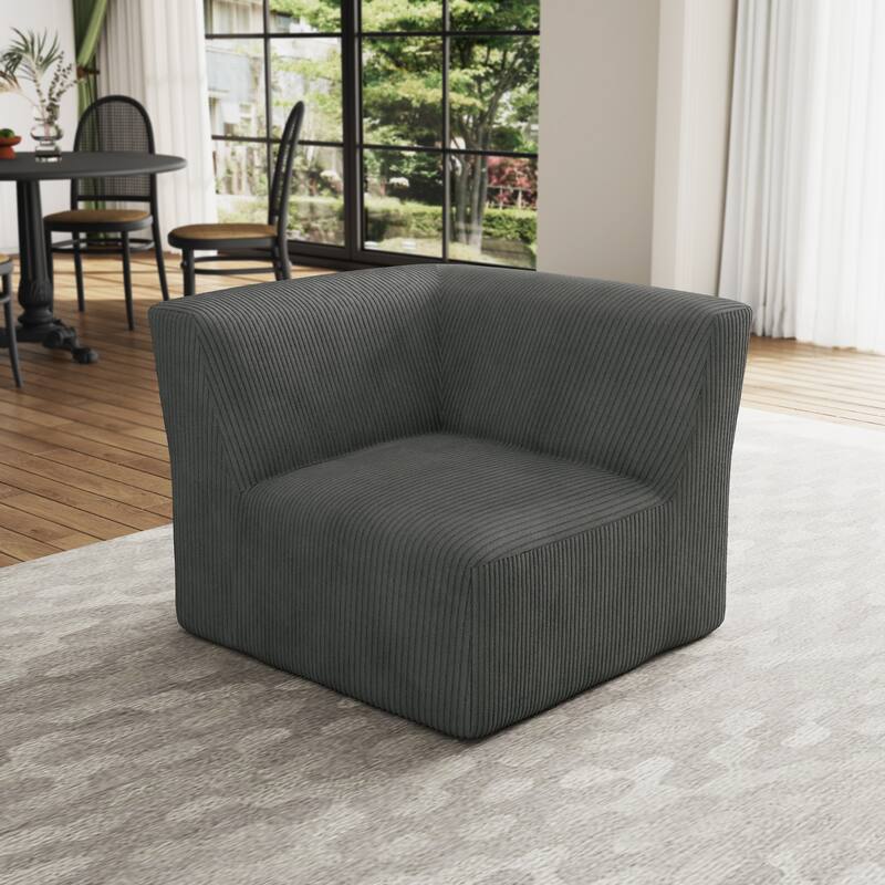 Corduroy Armchair Corner Chair For Living Room
