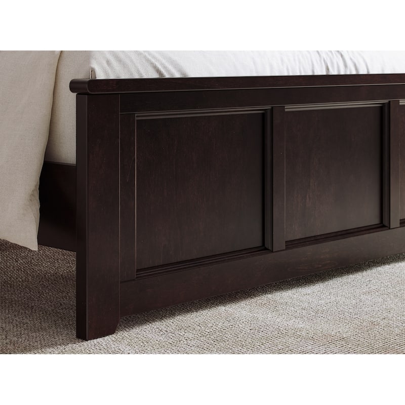 Charlotte Solid Wood Low Profile Platform Bed with Matching Footboard