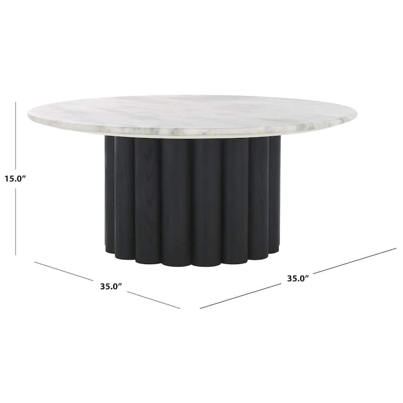 SAFAVIEH Couture Roxiella Marble Coffee Table - 35"W x 35"D x 35"H