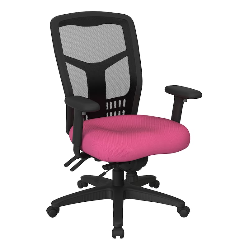 ProLine Fabricated High-Back Office Chair - fun colors pink mesh