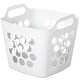 preview thumbnail 6 of 21, Flexible Plastic Laundry Basket - Square Storage Hamper with Side Handles for Easy Carrying - 28 Litter