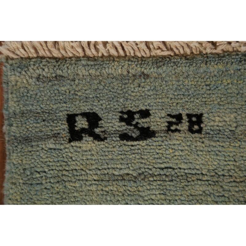 Modern Gabbeh Oriental Rug Handmade Bedroom Wool Carpet - 2'9" x 3'10"