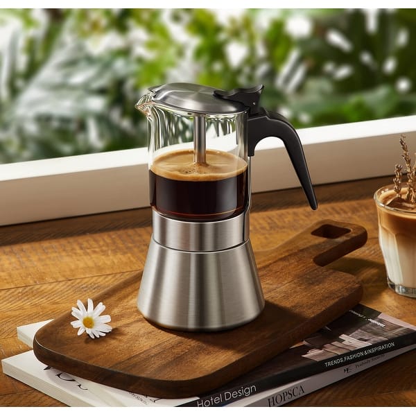 Cheap Moka Induction Stovetop Espresso Maker With Pressure valve...