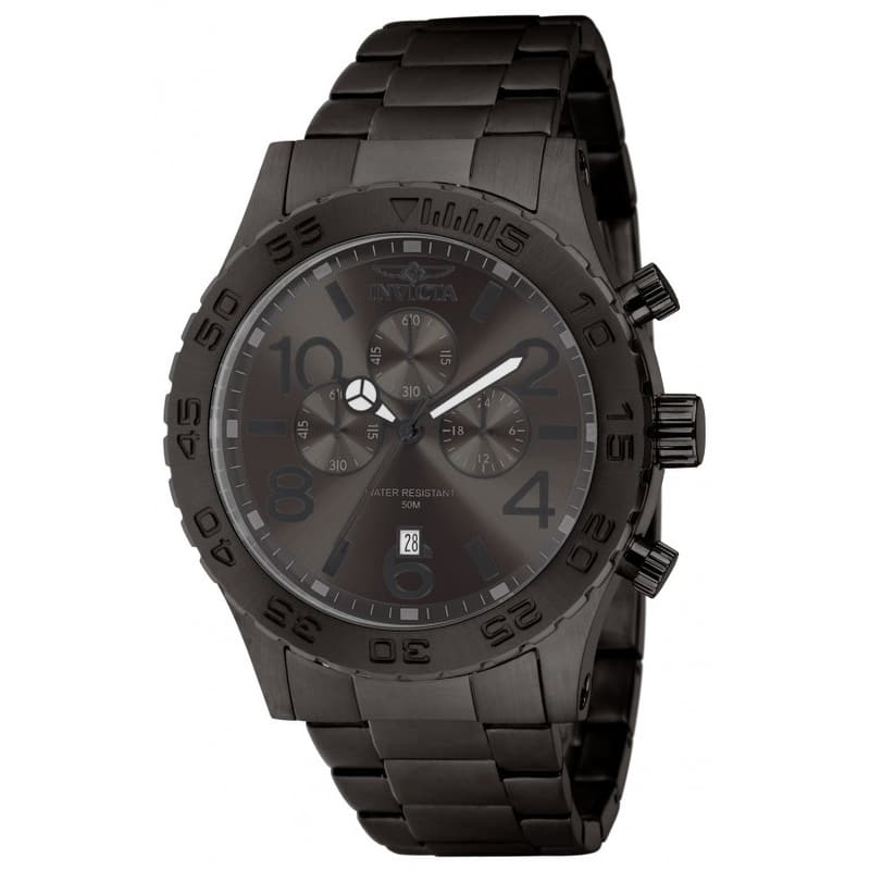 Invicta Men's 1272 Specialty Quartz Chronograph Gunmetal Dial Watch - Gun Metal