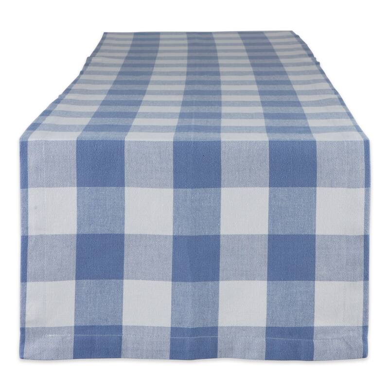 DII Vintage Red Buffalo Check Napkin (Set of 6) - STONEWASH BLUE BUFFALO CHECK TABLE RUNNER 14x108