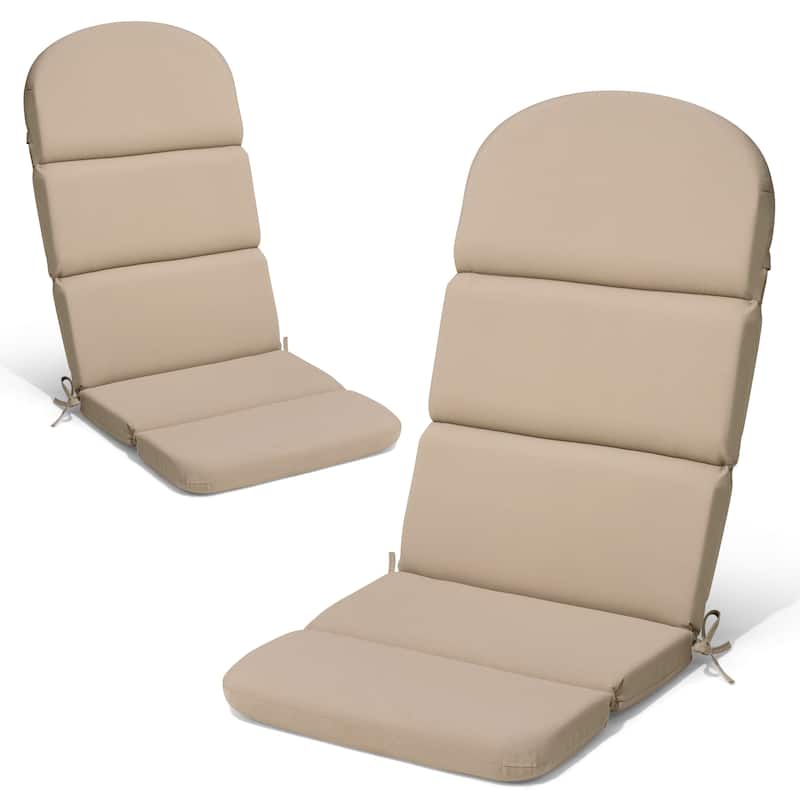Crestlive Products Outdoor Adirondack Chair Cushion Patio Chair Pad - 2PC - Beige