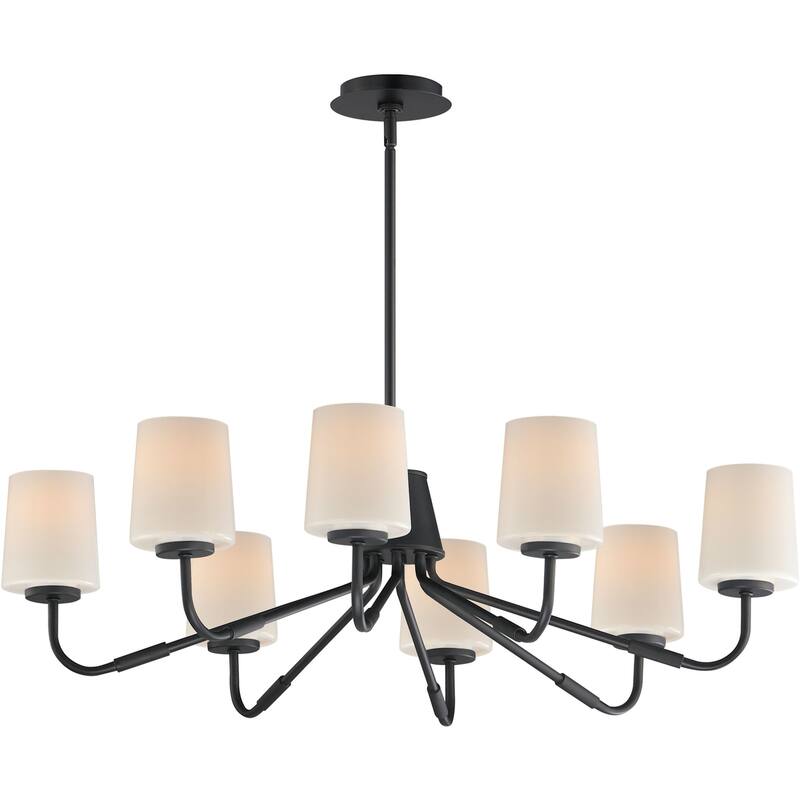 Maxim 12698WT Durham 8 Light 35" Wide Chandelier - Black