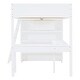 preview thumbnail 35 of 33, White Full Loft Bed with Desk & Shelf - Space-Efficient Design