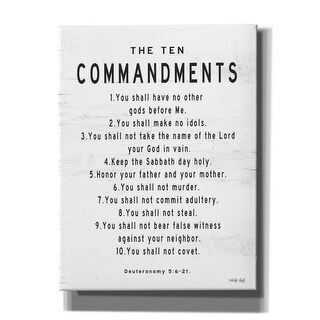 Empty Commandments Epic Graffiti 'The Ten Commandments' by Cindy Jacobs, Canvas Wall Art ...