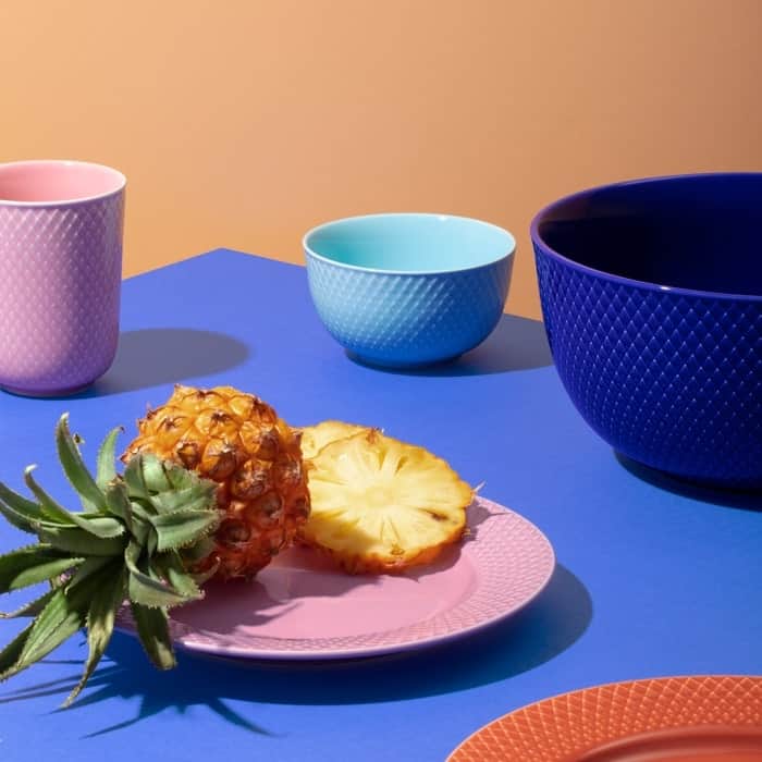 Lyngby Porcelæn Rhombe Color Bowl, Ø: 4.3"