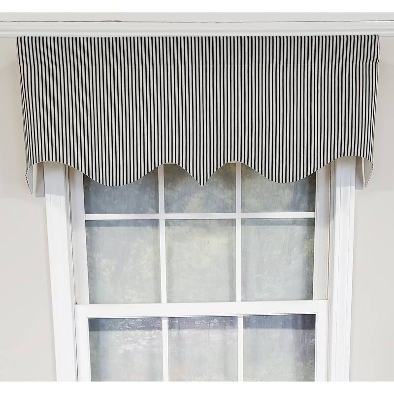 RLF Home Design MG-Ticking Stripe Regal Window Valance