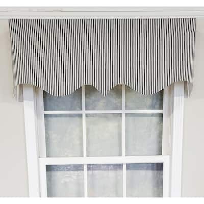 RLF Home Design MG-Ticking Stripe Regal Window Valance