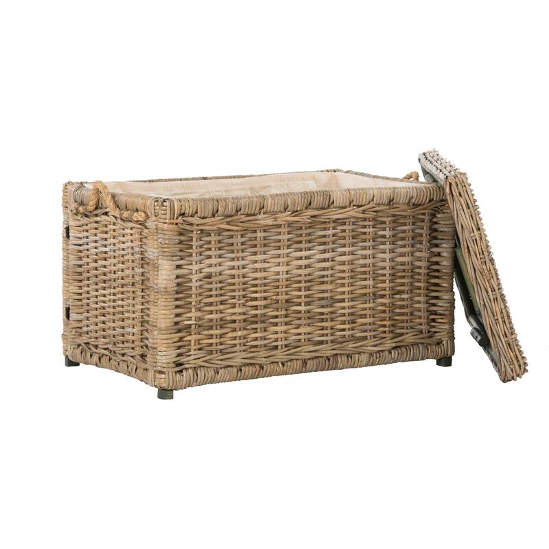 happimess Jacob 30" Wicker Storage Trunk, Natural