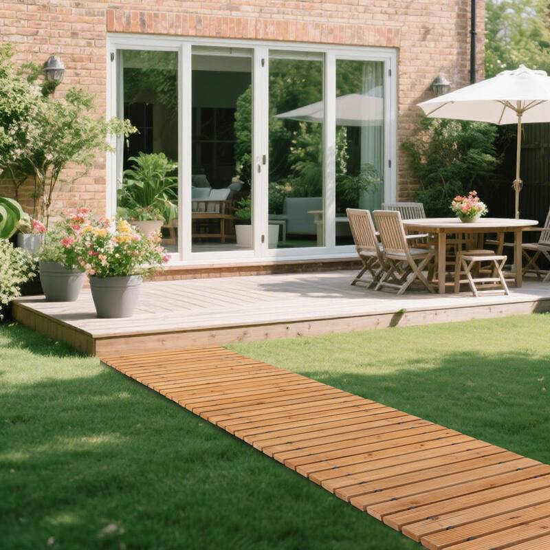 ​​COSIEST Roll-Out Cedar Garden Pathway with 6FT 8FT 12FT