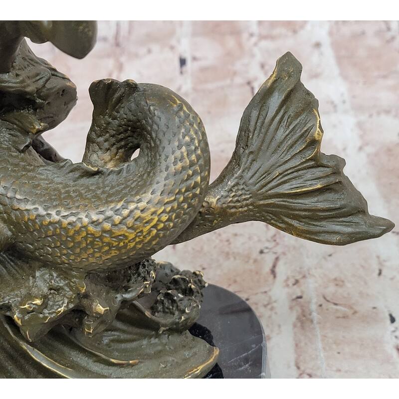 Bronze Poseidon Sculpture – Greek Sea God On Hippocampus Figurine