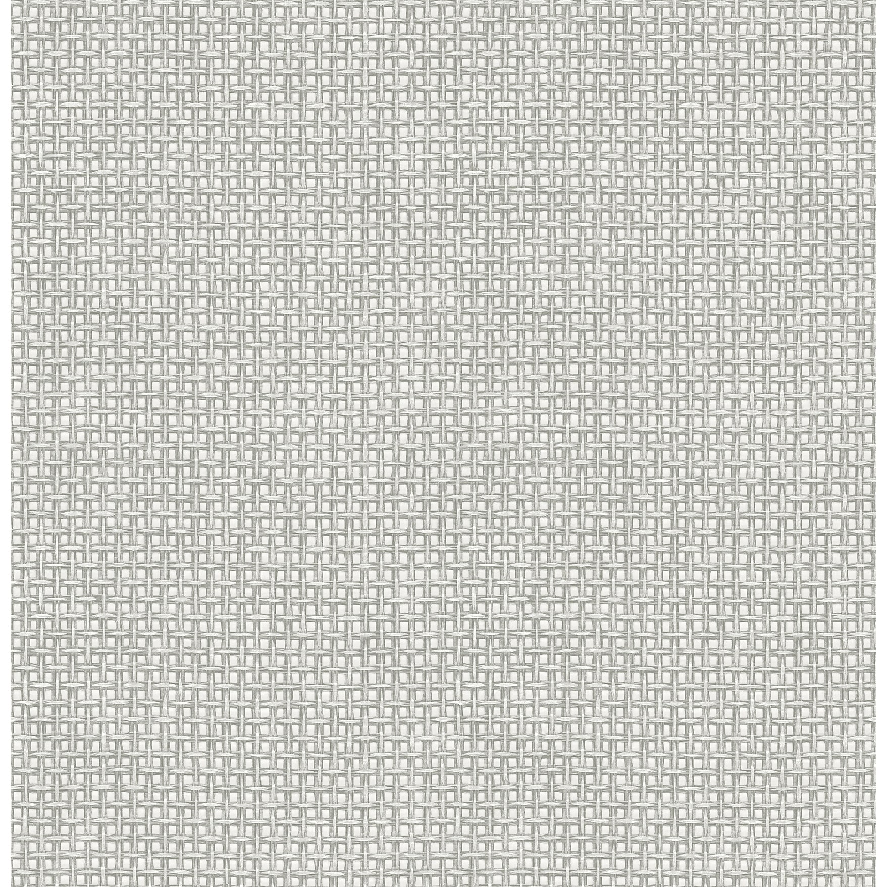 A-Street Prints Zia Grey Basketweave Wallpaper