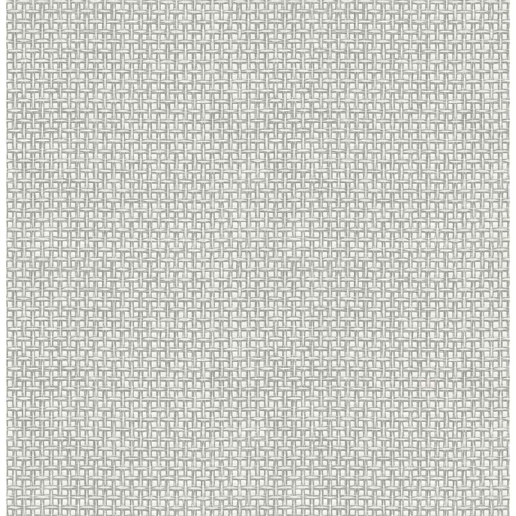 A-Street Prints Zia Grey Basketweave Wallpaper