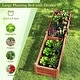 preview thumbnail 11 of 19, Costway Wooden Raised Garden Bed Outdoor Rectangular Planter Box with - See Details