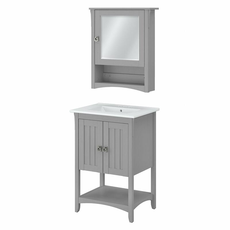 Salinas 24W Bathroom Vanity Sink & Medicine Cabinet by Bush Furniture