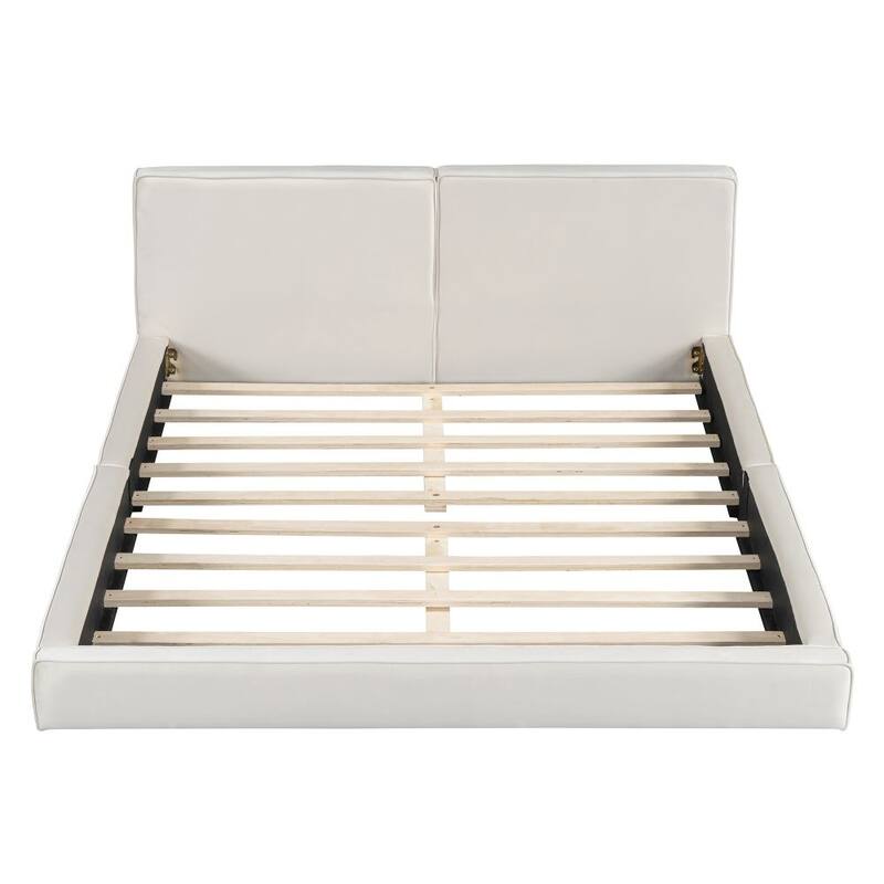 Queen Size Velvet Fabric Upholstered Platform Bed