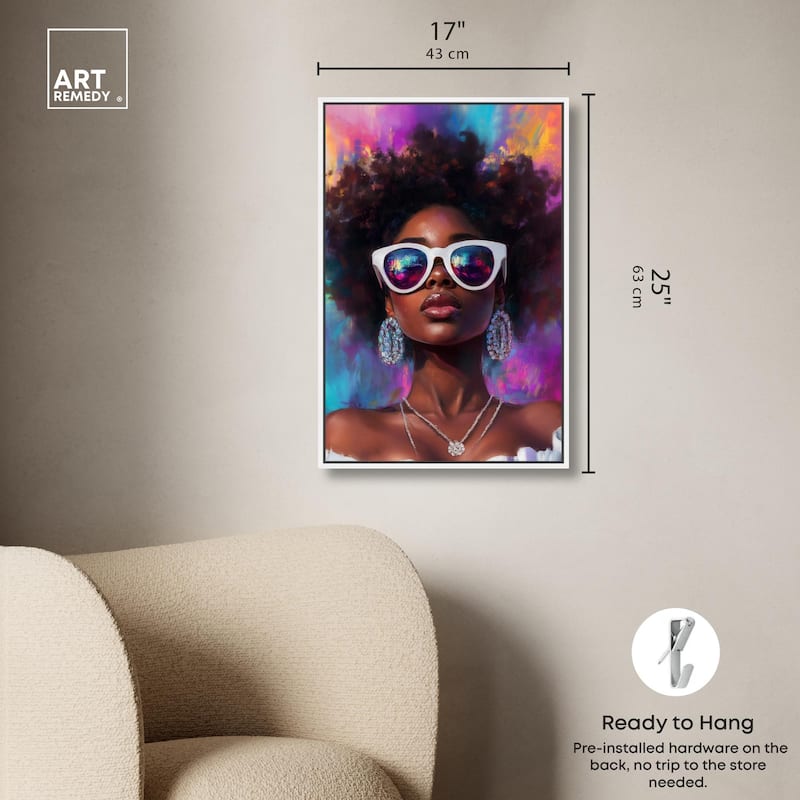 Bold Colorful Curls Canvas by Art Remedy