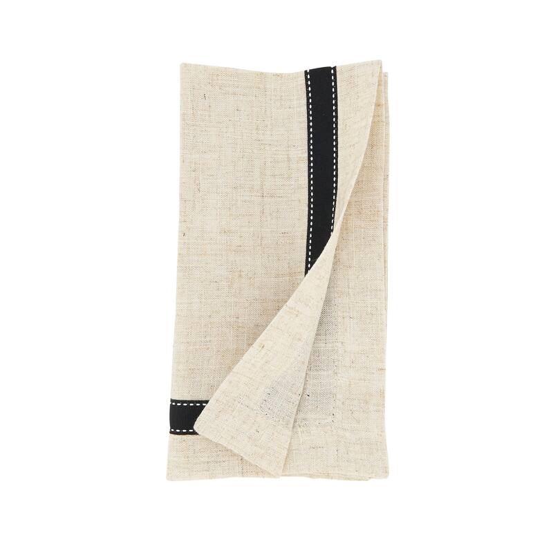 Grosgrain Accent Napkin (Set of 4) - 20"x20"