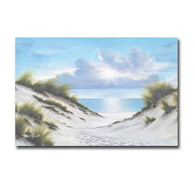 Sand and Sea by Diane Romanello Gallery Wrapped Canvas Giclee Art (24 in x 36 in)