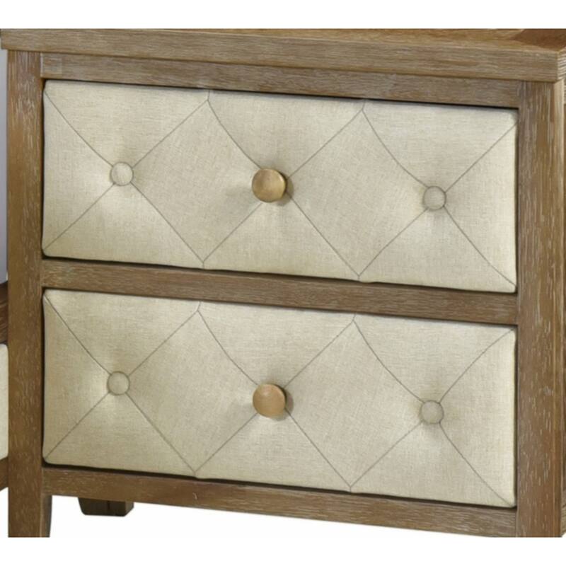 Beautiful Finish Nightstand 1pc Designed Drawers Fronts Modern Bedroom Furniture
