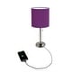 preview thumbnail 20 of 99, Porch & Den Custer Metal/ Fabric Lamp with Charging Outlet
