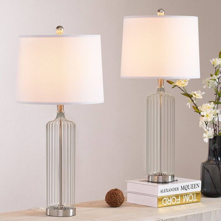 28.57" Metal line Table Lamp Set (Set of 2)