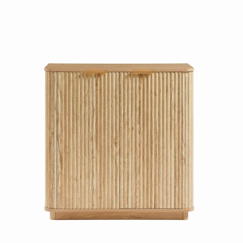 31.5" Buffet Cabinet Sideboard with Storage Curved Wave Design for Living Room and Bedroom Organization