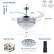 preview thumbnail 37 of 62, 48-Inch Crystal Fandelier with 4 Retractable Blades, Dimmable LED, App and Remote Control - 48 Inches