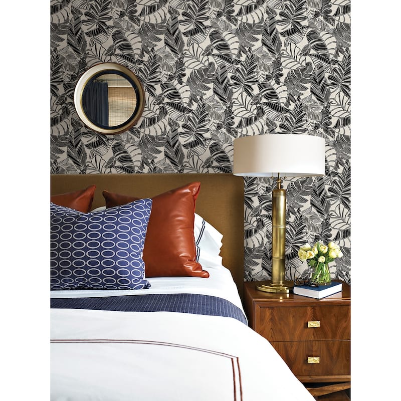 My Style Pindo Wood Cut Palm Peel & Stick Wallpaper