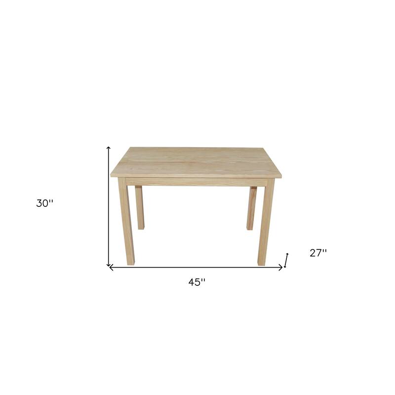 HomeRoots 48" Natural Solid Wood Dining Table - 48.00 in. x 30.00 in. x 27.00 in.