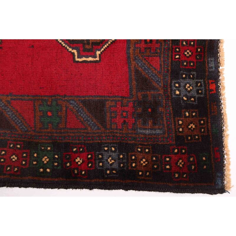 ECARPETGALLERY Hand-knotted Teimani Red Wool Rug - 3'6 x 6'4