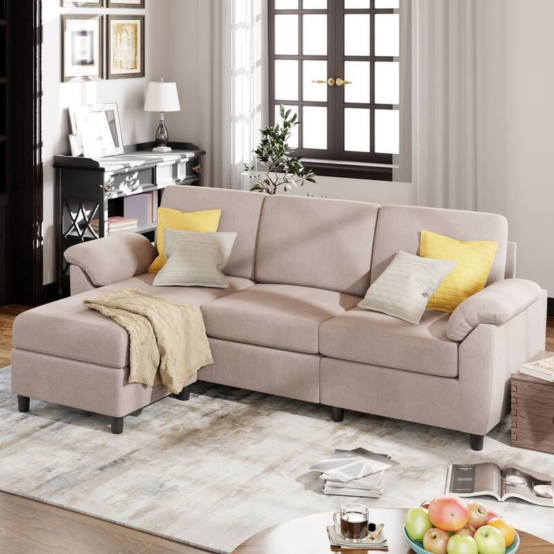 Futzca ​79" Convertible Sectional Sofa Couch, 3 Seat L Shaped