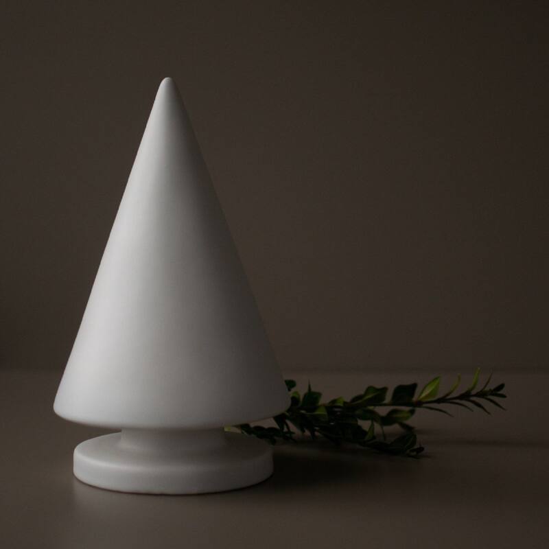 Large Christmas Tree Tabletop Figurine - 9.5" - White