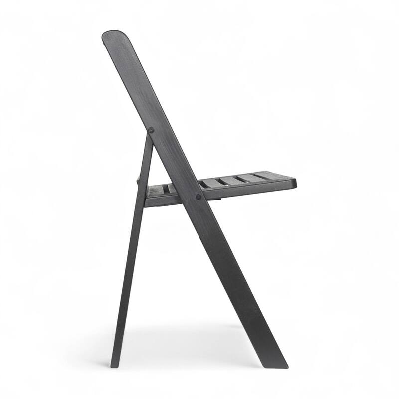 800 lb. Capacity White Resin Folding Chair with Slatted Seat