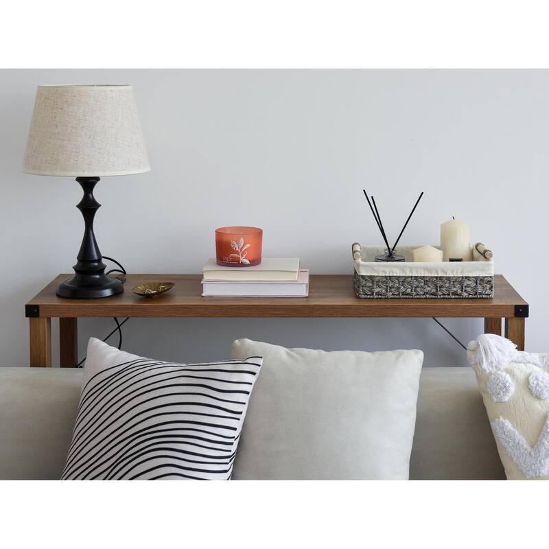 2-pack Natural Wicker Baskets with Liner and Handle, Storage Basket for Bathroom, Living Room, Kitchen - 3.25"D x 12"W x 7.75"H