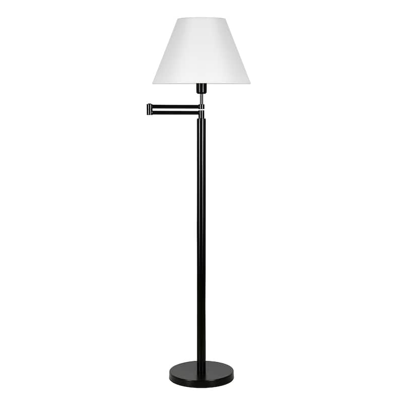 Moby Swing Arm Blackened Bronze Lamp Round/Empire Shade
