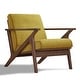 preview thumbnail 12 of 43, Omax Decor Zola Lounge Chair Gold Velvet/Walnut