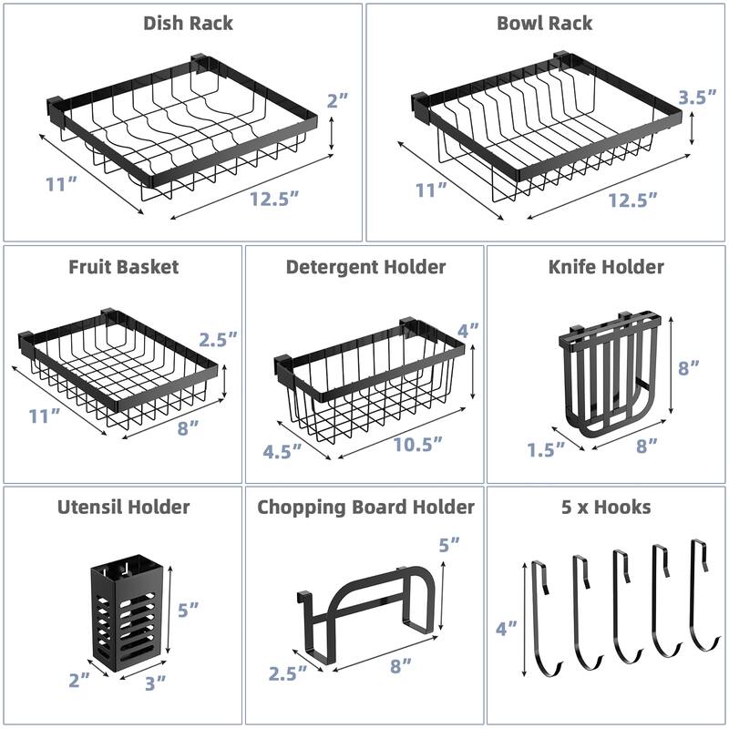 Costway Over Sink Dish Drying Rack 2 Tier Adjustable (21''-39'') - See Details