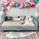 preview thumbnail 2 of 14, Multi-functional Upholstered Platform Bed Mother & Child Bed, Queen Size & Twin XL Size