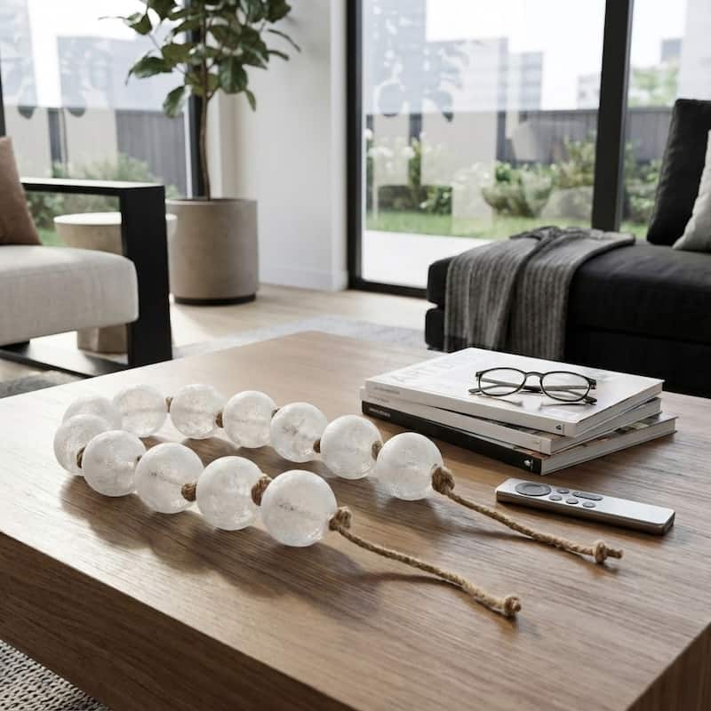 Decorative Glass Beaded Garland with Tassels - 48" - 48.0"