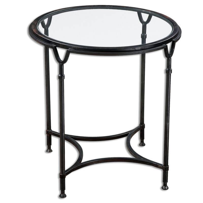 Uttermost Samson 25" x 25" End Table - Black Steel