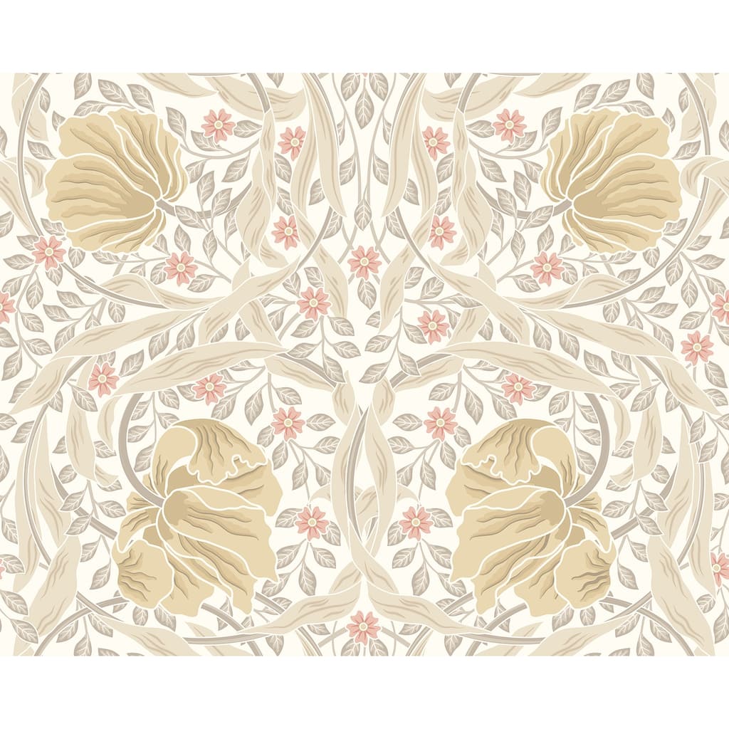 Brewster Origin Murals Flower Circle Light Yellow Wall Mural - N/A